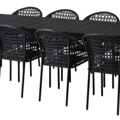 Bord Barcelona, utdragbart + 8 stolar Amalfi