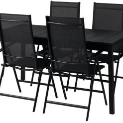 Bord Barcelona, utdragbart + 4 stolar Neapel