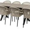 Bord Florens, utdragbart + 8 stolar Amalfi