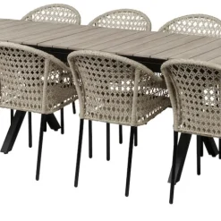 Bord Florens, utdragbart + 8 stolar Amalfi