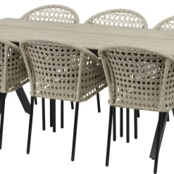 Bord Florens, utdragbart + 6 stolar Amalfi