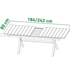 Bord Florens, utdragbart + 6 stolar Amalfi