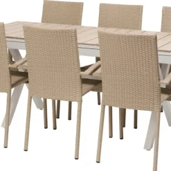 Bord Florens, utdragbart + 6 stolar Rimini