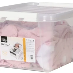 Förvaringslåda med lock Smartstore