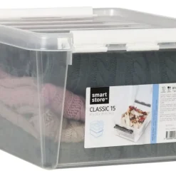 Förvaringslåda med lock Smartstore