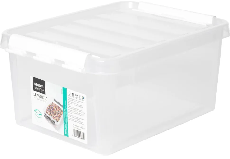 Förvaringslåda med lock Smartstore