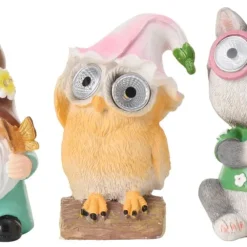 Mini-trädgårdsfigur med solceller