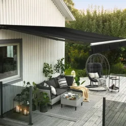 Terrassmarkis med vev
